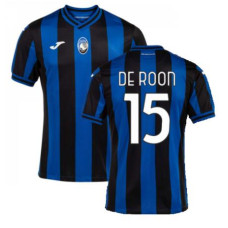 Youth Atalanta Home DE ROON 15 Black And Blue Authentic 2022-23 Jersey