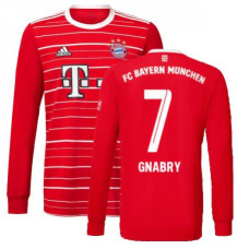Youth 2022-2023 Bayern Munich GNABRY 7 Home Long Sleeve Home Replica Shirt