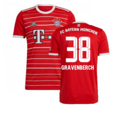 Youth 2022-2023 Bayern Munich GRAVENBERCH 38 Home Red Authentic Jersey