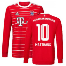 Women 2022-2023 Bayern Munich MATTHAUS 10 Home Long Sleeve Home Replica Shirt