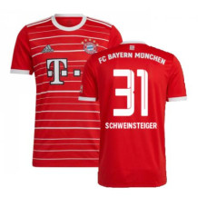 Women 2022-2023 Bayern Munich SCHWEINSTEIGER 31 Home Red Authentic Jersey