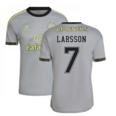 Celtic Away LARSSON 7 Gray Authentic 2022-23 Jersey