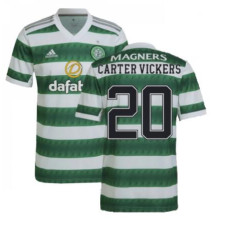 Women Celtic Home CARTER VICKERS 20 Green And White Authentic 2022-23 Jersey
