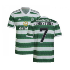 Women Celtic Home Johnstone 7 Green And White Authentic 2022-23 Jersey