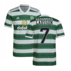 Women Celtic Home LARSSON 7 Green And White Authentic 2022-23 Jersey