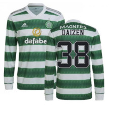 Women Celtic Long Sleeve Home DAIZEN 38 Green And White Authentic 2022-23 Jersey