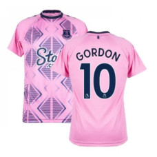 Youth Everton Away GORDON 10 Pink Authentic 2022-23 Jersey