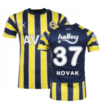 Fenerbahce Home NOVAK 37 Yellow And Navy Authentic 2022-23 Jersey