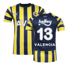 Fenerbahce Home Valencia 13 Yellow And Navy Replica 2022-23 Jersey