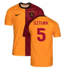 Youth Galatasaray Home OZTURK 5 YelLow And Red Authentic 2022-23 Jersey