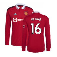 Youth 2022-2023 Man Utd Home KEANE 16 Long Sleeve Replica Red Jersey