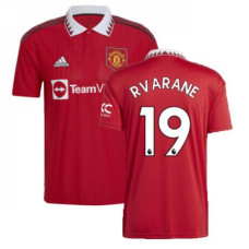 Youth 2022-2023 Man Utd Home R.VARANE 19 Authentic Red Jersey