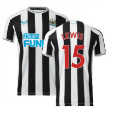 Newcastle Lewis 15 Home White And Black Authentic 2022-23 Jersey