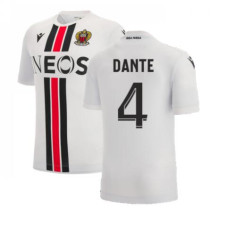 Youth OGC Nice Away DANTE 4 White Authentic 2022-23 Jersey