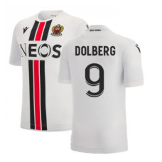 Youth OGC Nice Away DOLBERG 9 White Authentic 2022-23 Jersey