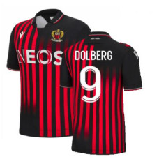 OGC Nice Home DOLBERG 9 Red and Black Authentic 2022-23 Jersey