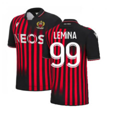 OGC Nice Home LEMINA 99 Red and Black Authentic 2022-23 Jersey