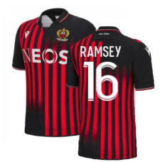 OGC Nice Home RAMSEY 16 Red and Black Authentic 2022-23 Jersey