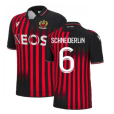 OGC Nice Home SCHNEIDERLIN 6 Red and Black Authentic 2022-23 Jersey