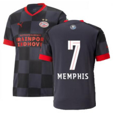 PSV Eindhoven Away Memphis 7 Gray Authentic 2022-23 Jersey