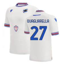 Women Sampdoria Away Quagliarella 27 White Replica 2022-23 Jersey