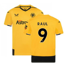 Wolves Home RAUL 9 Yellow Authentic 2022-23 Jersey