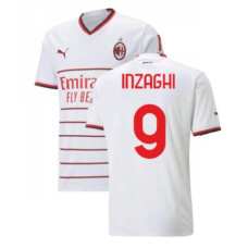 2022/23 Ac Milan Away INZAGHI 9 White Authentic Jersey