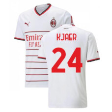2022/23 Ac Milan Away KJAER 24 White Authentic Jersey