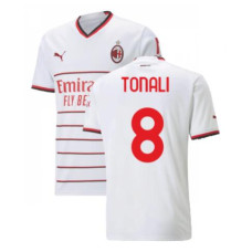 2022/23 Ac Milan Away TONALI 8 White Authentic Jersey