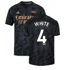 Youth 2022-23 Arsenal WHITE 4 Away Black Authentic Jersey