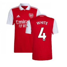 2022-23 Arsenal WHITE 4 Home Red Authentic Jersey