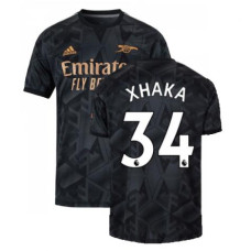 Youth 2022-23 Arsenal XHAKA 34 Away Black Authentic Jersey