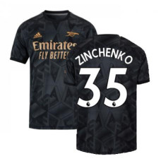 2022-23 Arsenal Zinchenko 35 Away Black Authentic Jersey