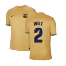 2022-23 Barcelona DEST 2 Yellow Away Authentic Jersey 