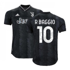 2022-23 Juventus Away R Baggio 10 Authentic Black Jersey