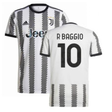 Youth 2022-23 Juventus Home R Baggio 10 Authentic White and Gray Jersey
