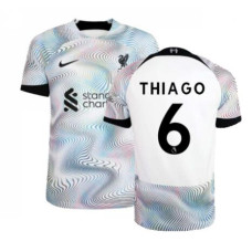 2022/23 Liverpool Away THIAGO 6 Replica white/black Jersey