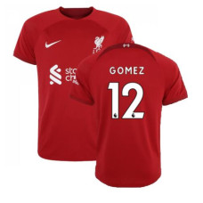 Youth 2022/23 Liverpool Home Gomez 12 Authentic Red Jersey