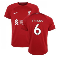 Youth 2022/23 Liverpool Home THIAGO 6 Authentic Red Jersey