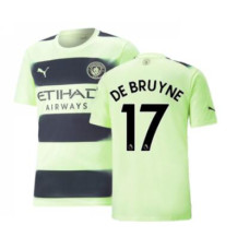 2022-23 Manchester City De Bruyne 17 Third Light Green Authentic Jersey