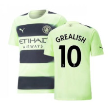 2022-23 Manchester City Grealish 10 Third Light Green Authentic Jersey