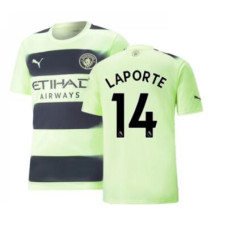 2022-23 Manchester City Laporte 14 Third Light Green Authentic Jersey