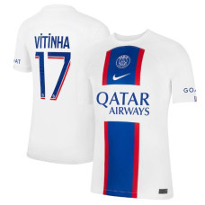 Women 2022/23 Paris Saint-Germain Third 17 Vitinha White Authentic Jersey