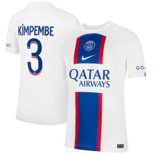 Youth 2022/23 Paris Saint-Germain Third 3 Presnel Kimpembe White Authentic Jersey