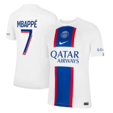 2022/23 Paris Saint-Germain Third 7 Kylian Mbappe White Authentic Jersey