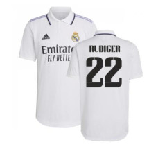 Women 2022-23 Real Madrid White Home RUDIGER 22 Authentic Jersey 