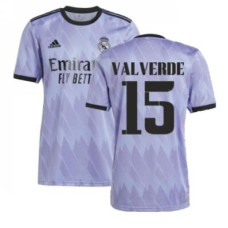 Women 2022-23 Real Madrid purple Away VALVERDE 15 Authentic Jersey 