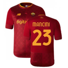2022-23 Roma MANCINI 23 Home Red Authentic Jersey