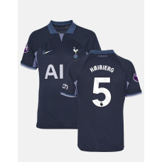 Youth 2023-2024 Tottenham 5 Pierre-Emile Hojbjerg Away Navy Authentic Jersey