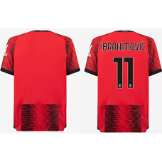 Women 2023/24 AC Milan 11 - Ibrahimovic Home Red And Black Authentic Jersey